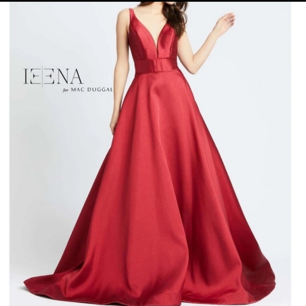 MAC DUGGAL IEENA Mikado Ball Gown size 8